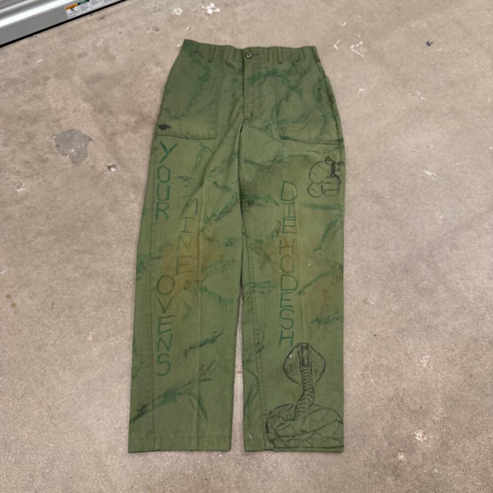 Vintage 80s OG-507 Military Army Pants Straight Leg Green 30x30(Tag 32x31)